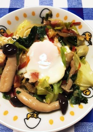 彩り野菜のおとし玉子-レシピのメイン写真