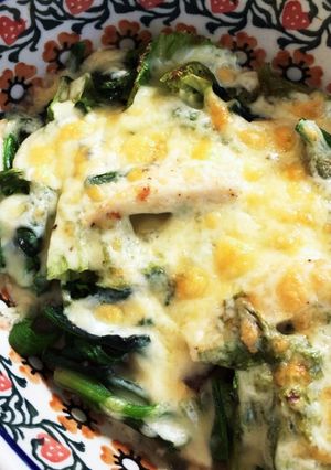 サニーレタスほうれん草エリンギチーズ焼き-レシピのメイン写真