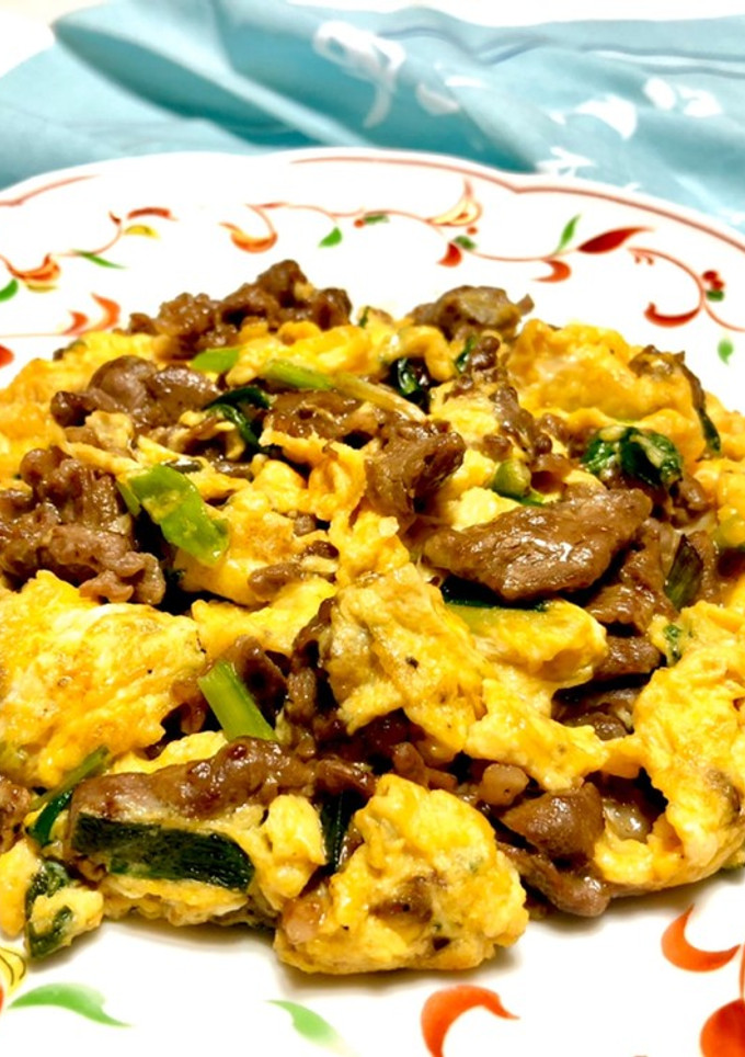 牛肉の中華風卵炒め●-レシピのメイン写真