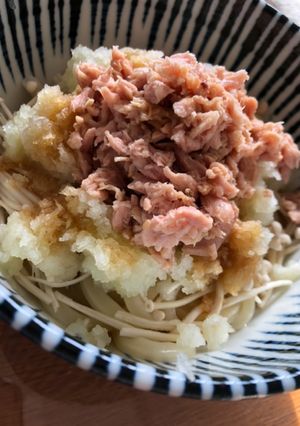 ツナえのきおろしポン酢うどん☆-レシピのメイン写真
