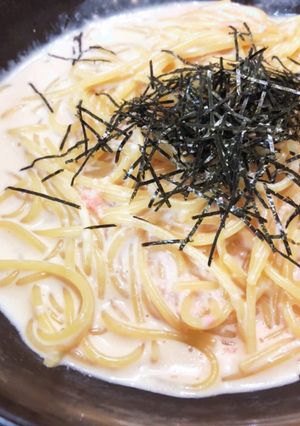 ワンポットパスタ 冷凍保存たらこクリーム-レシピのメイン写真