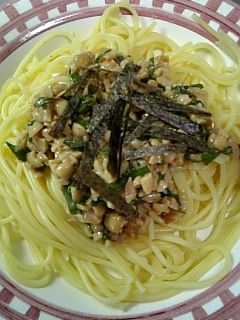 納豆梅しそパスタ-レシピのメイン写真