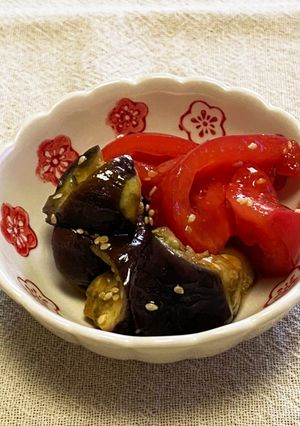 ☆甘辛たれで♪トマト・茄子の中華風和え☆-レシピのメイン写真