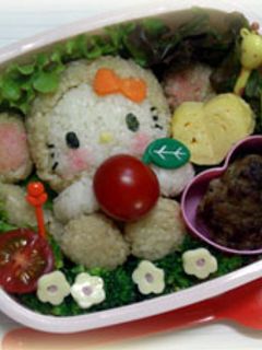 キャラ弁☆おさるキティ 運動会等に-レシピのメイン写真