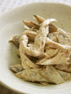 ゴボウとむね肉の胡麻マヨサラダ!-レシピのメイン写真