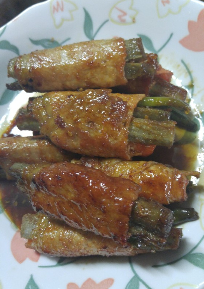 美味しい♪3種の野菜の肉巻き♪-レシピのメイン写真