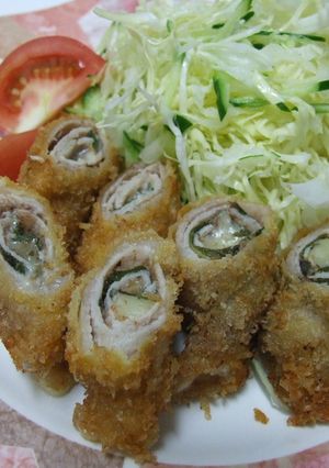 ねり梅で巻き巻きとんかつ-レシピのメイン写真