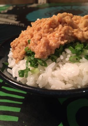 葱→ひきわり納豆オンライス-レシピのメイン写真