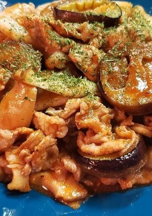 豚こまと茄子の合わせケチャ炒め-レシピのメイン写真