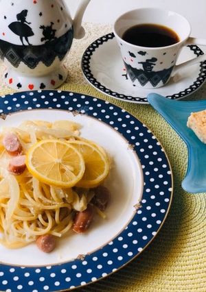 簡単レモンパスタ(糸こんにゃくでヘルシー-レシピのメイン写真