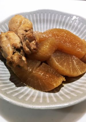 大根と手羽元のこってり煮-レシピのメイン写真