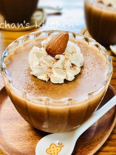 バレンタイン♡濃厚アーモンドチョコプリン-レシピのメイン写真