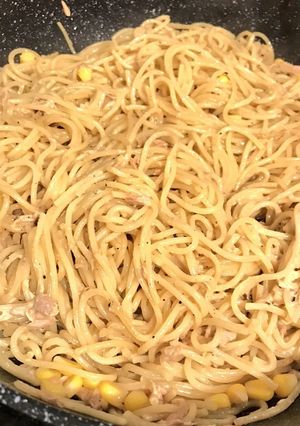 簡単ランチに！ツナマヨコーンパスタ-レシピのメイン写真