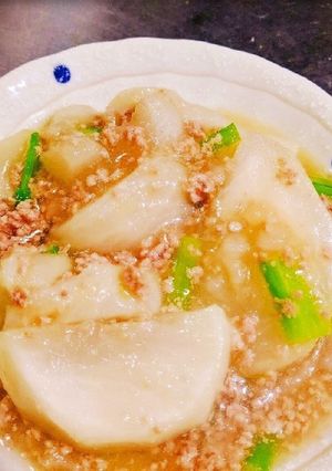 カブと豚ひき肉の煮物-レシピのメイン写真