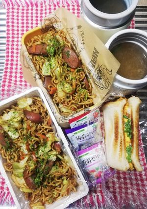 野球少年&パパママ弁当♡焼きそば2/11-レシピのメイン写真
