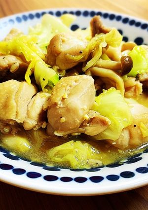 鶏もも肉とキャベツの味噌炒め煮-レシピのメイン写真