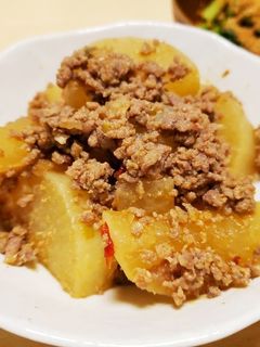 大根のピリ辛そぼろ煮-レシピのメイン写真