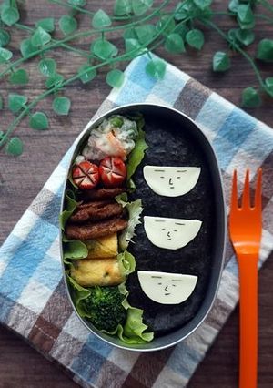 キャラ弁　ちびまる子ちゃん☆野口さん-レシピのメイン写真