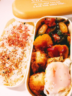 今日の主人弁当^ω^-レシピのメイン写真
