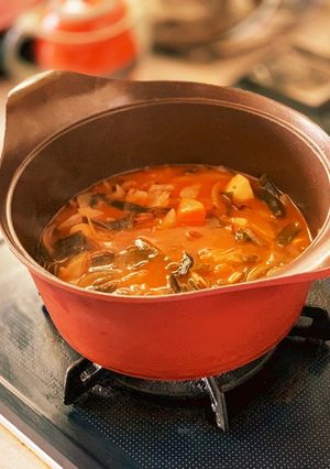 トマトジュースで本格ミネストローネ-レシピのメイン写真