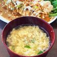 よだれ鶏の茹で汁で簡単美味しい玉子スープ