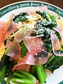 生ハムとほうれん草のパスタ-レシピのメイン写真