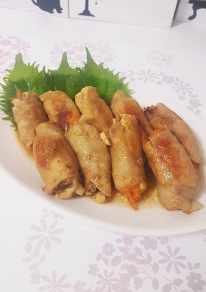 豆腐とキノコと野菜の肉巻き-レシピのメイン写真