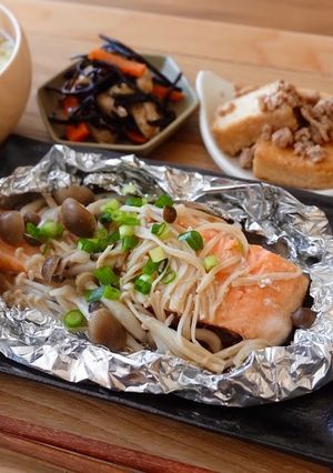 きのこたっぷり♪鮭のホイル焼き-レシピのメイン写真