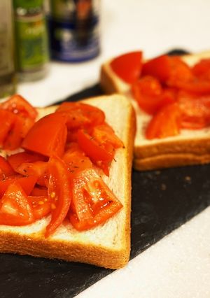 10分！簡単！トリュフとまとトースト　-レシピのメイン写真