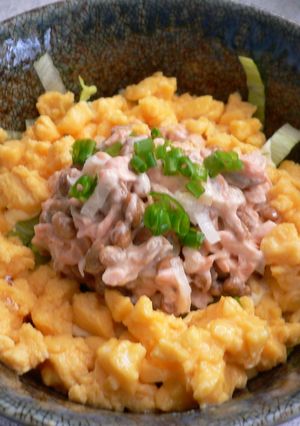 ランチに簡単!鮭マヨ納豆丼☆-レシピのメイン写真