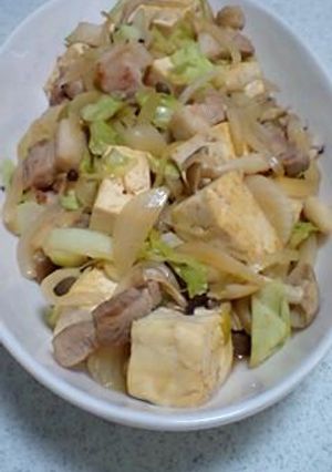 豆腐と野菜の味ポンチャンプルー♪-レシピのメイン写真