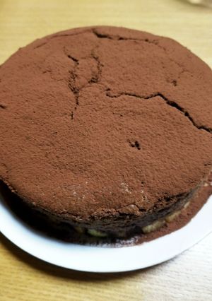 ビターチョコでスフレチーズケーキ-レシピのメイン写真