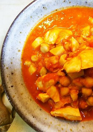 ひよこ豆とささ身のトマト煮込み-レシピのメイン写真