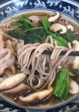 簡単　豚きのこそば-レシピのメイン写真