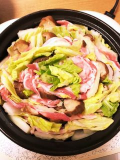 豚バラ椎茸白菜のミルフィーユ鍋-レシピのメイン写真