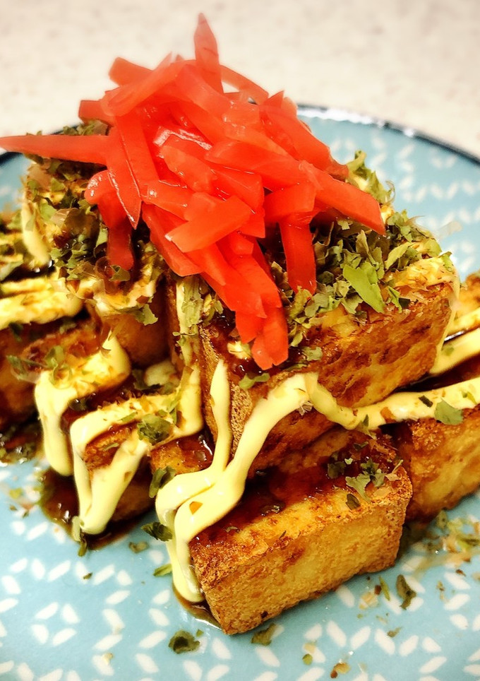 お好み焼き風♪厚揚げor絹揚げ焼き-レシピのメイン写真