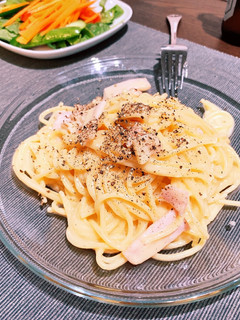 カルボナーラ風スパゲティ-レシピのメイン写真
