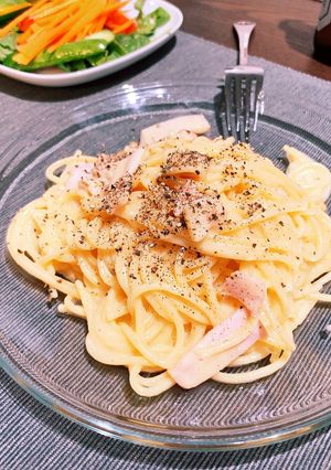 カルボナーラ風スパゲティ-レシピのメイン写真