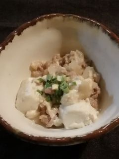 減塩 ひき肉と豆腐の練ごま炒め-レシピのメイン写真