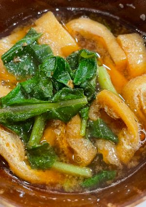 大根葉と油揚げの味噌汁-レシピのメイン写真
