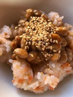 納豆鮭ご飯-レシピのメイン写真