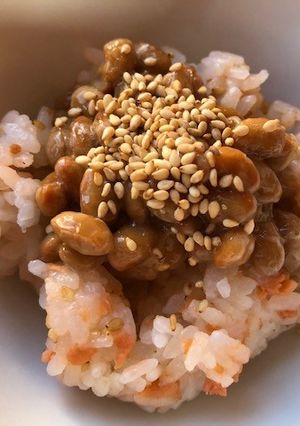 納豆鮭ご飯-レシピのメイン写真