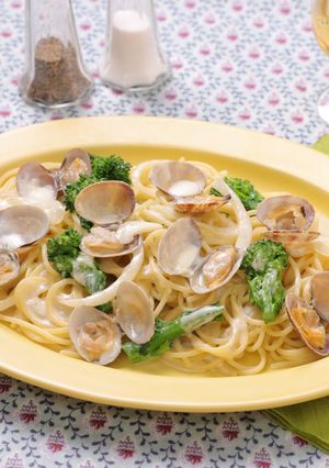 あさりと菜の花の豆乳クリームパスタ-レシピのメイン写真