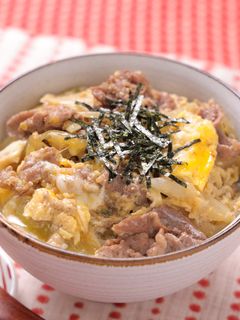 レンジで時短!たまごとじ牛丼-レシピのメイン写真