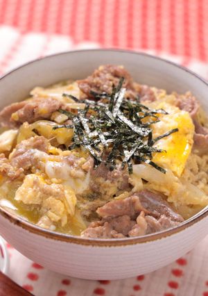レンジで時短!たまごとじ牛丼-レシピのメイン写真