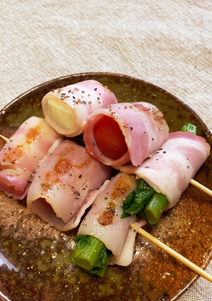 ☆お好みの３種類で♪ベーコン巻き串焼き☆-レシピのメイン写真
