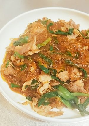 肉ニラ春雨炒め♡簡単♪-レシピのメイン写真