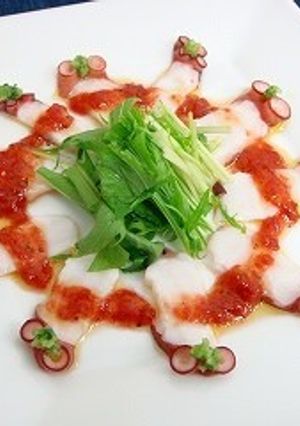 タコのカルパッチョ ~梅ドレッシング~-レシピのメイン写真