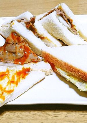 ブタ肉のみそマヨソースサンド-レシピのメイン写真