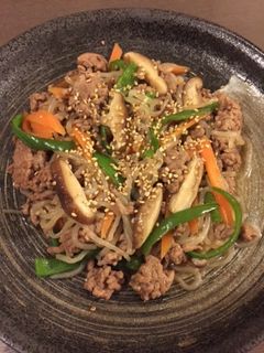 ひき肉のチャプチェ風炒め-レシピのメイン写真